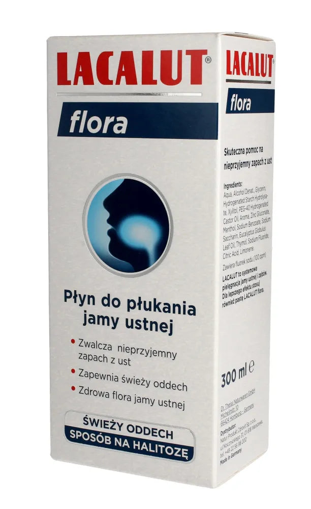 Lacalut Mouthwash Flora 300ml burnos skalavimo skystis - Kosmetika