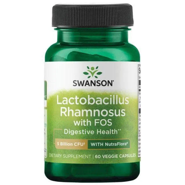 Lactobacillus Rhamnosus with FOS - Probiotikai - 5 mlrd. - N60 - Swanson - Papildai
