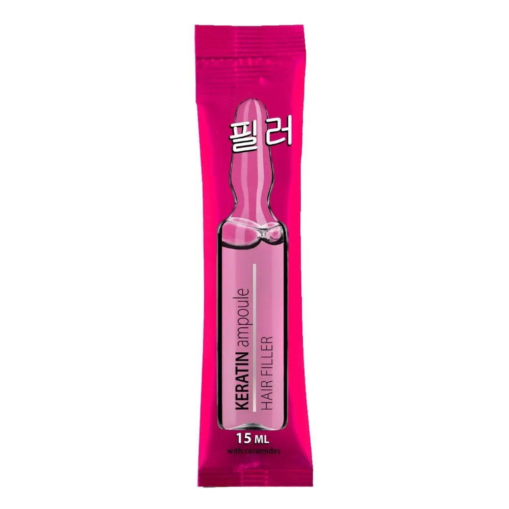 LADY WOW Plaukų užpildas keratino ampulė plaukams - laminavimo efektas 15ml - Kosmetika