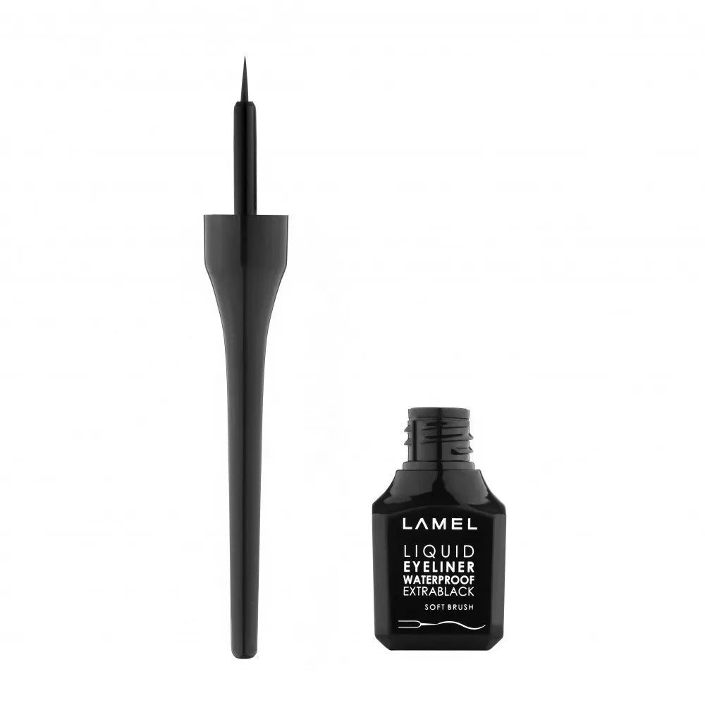 LAMEL Basic Liquid Eyeliner with soft brush - extrablack 3.5ml - Kosmetika
