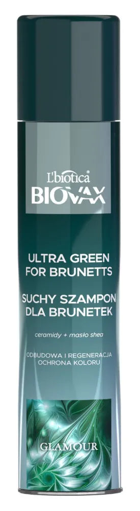 L’BIOTICA BIOVAX Glamour sausas šampūnas tamsiaplaukėms - Ultra žalias - Kosmetika