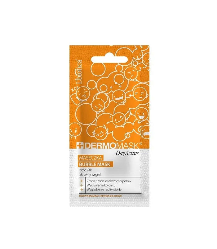 L’BIOTICA Dermomask Day Active Bubble veido kaukė - 24k auksas ir aktyvinta anglis 10ml - Kosmetika