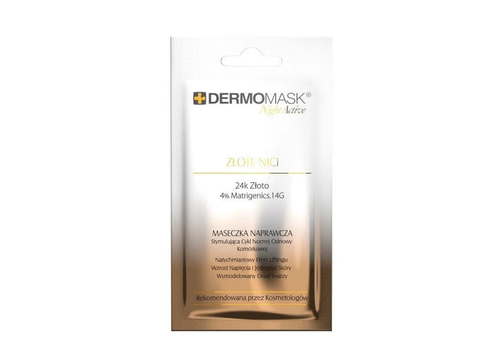 L’BIOTICA Dermomask Night Active Repair veido kaukė Auksinės Siūlės - 12ml - Kosmetika