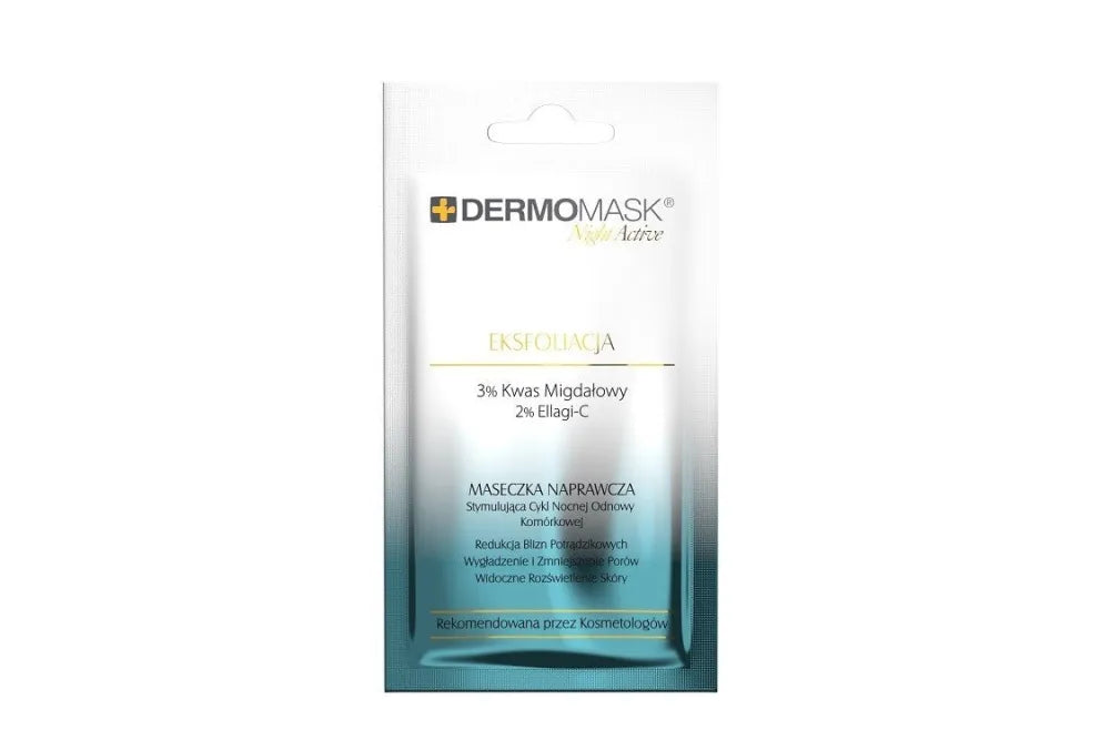 L’BIOTICA Dermomask Night Active Repair veido kaukė - Eksfoliacija 12ml - Kosmetika