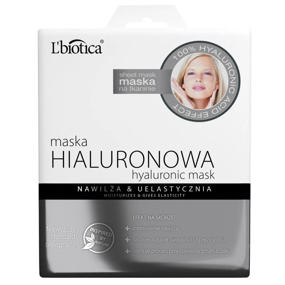 L’BIOTICA hialurono kaukė audinyje - drėkina ir elastingumą 23ml - Kosmetika