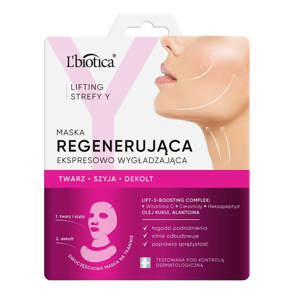 L’BIOTICA Lifting Zone Y Mask regeneruojantis išskirtinai glotninantis - Kosmetika