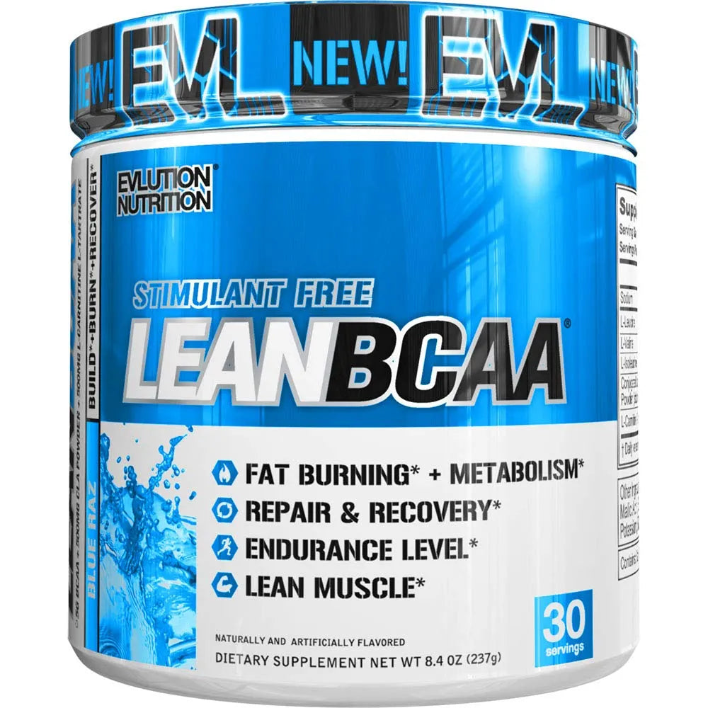Lean BCAA - Stimulant Free Blue Raz - 237g - EVLution Nutrition - Sporto papildai