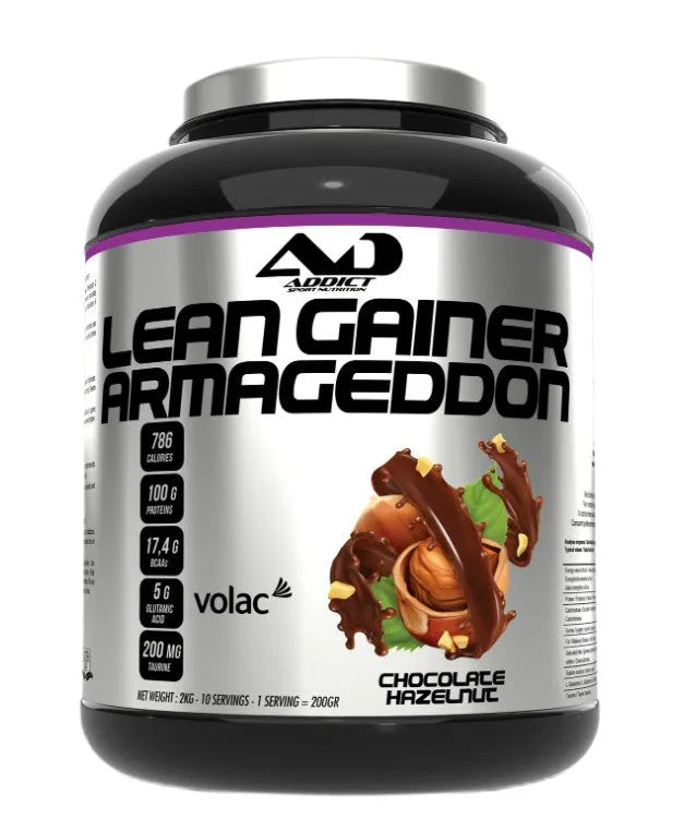 Lean Gainer Armageddon Chocolate Hazelnut - 2000g - Addict Sport Nutrition - Sporto papildai
