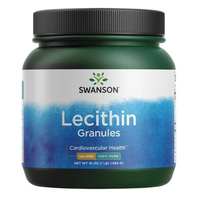 Lecithin Granules - 100% Grynas - 454 gr. - Lecitinas be GMO - Swanson - Papildai
