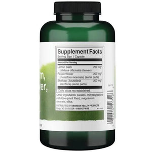 Lemon Balm Passionflower Skullcap Complex - N180 - Swanson - Papildai