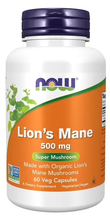 Lion’s Mane 500mg - 60 vcaps - NOW Foods - Papildai