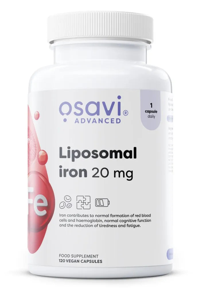Liposomal Iron 20mg - 120 vegan caps - Osavi - Papildai