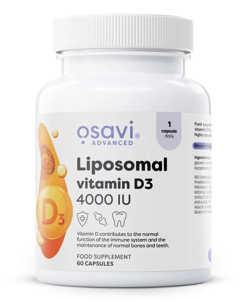 Liposomal Vitamin D3 4000 IU - 60 caps - Osavi - Papildai