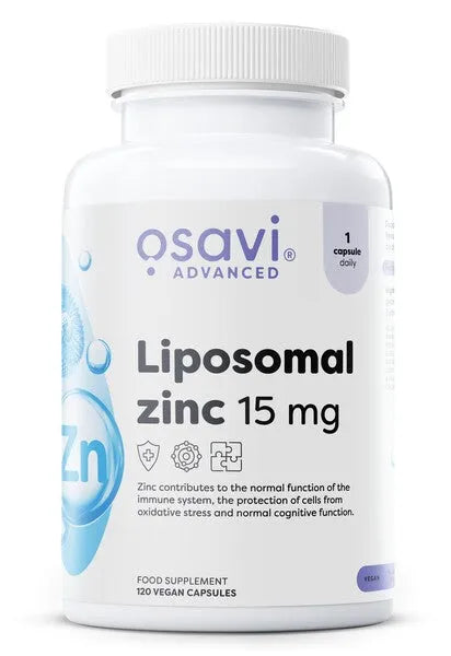 Liposomal Zinc 15mg - 120 vegan caps - Osavi - Papildai