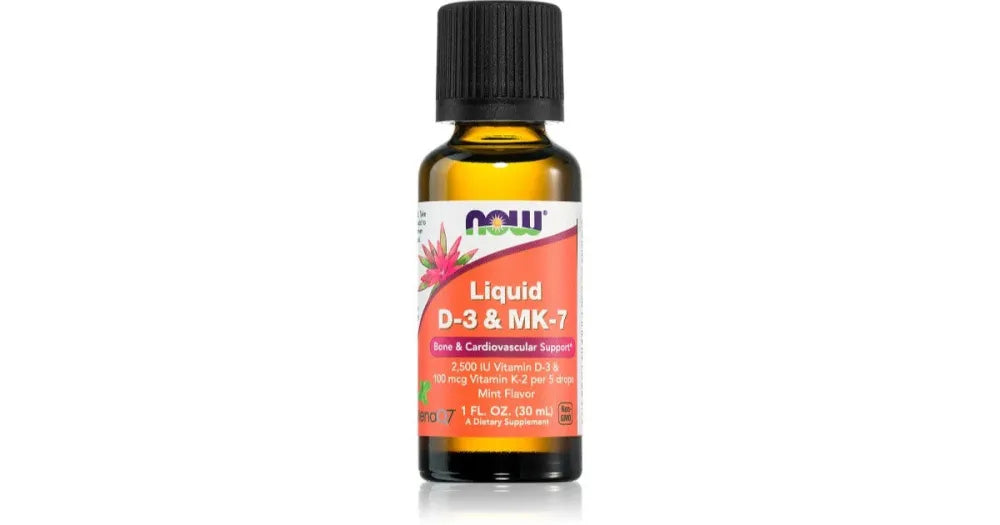 Liquid D-3 & MK-7 Mint - 30 ml - NOW Foods - Papildai