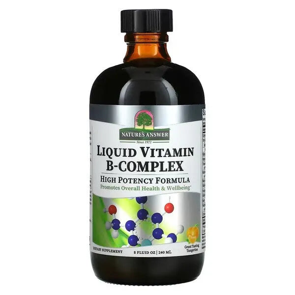 Liquid Vitamin B-Complex Tangerine - 240 ml - Nature’s Answer - Papildai