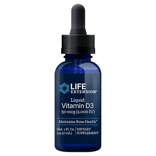 Liquid Vitamin D3 50mcg - 29 ml. - Life Extension - Papildai