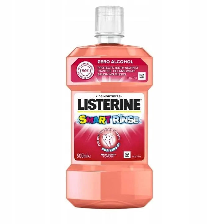 LISTERINE SMART Rinse Švelnus Uogų Burnos Skalavimo Skystis 500ml - Kosmetika