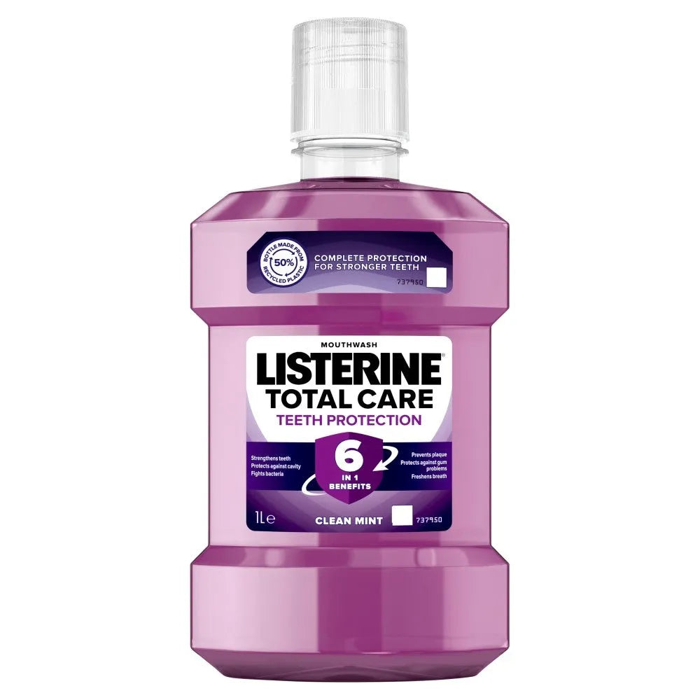 Listerine Total Care Mouthwash 1L burnos skalavimo skystis - Kosmetika