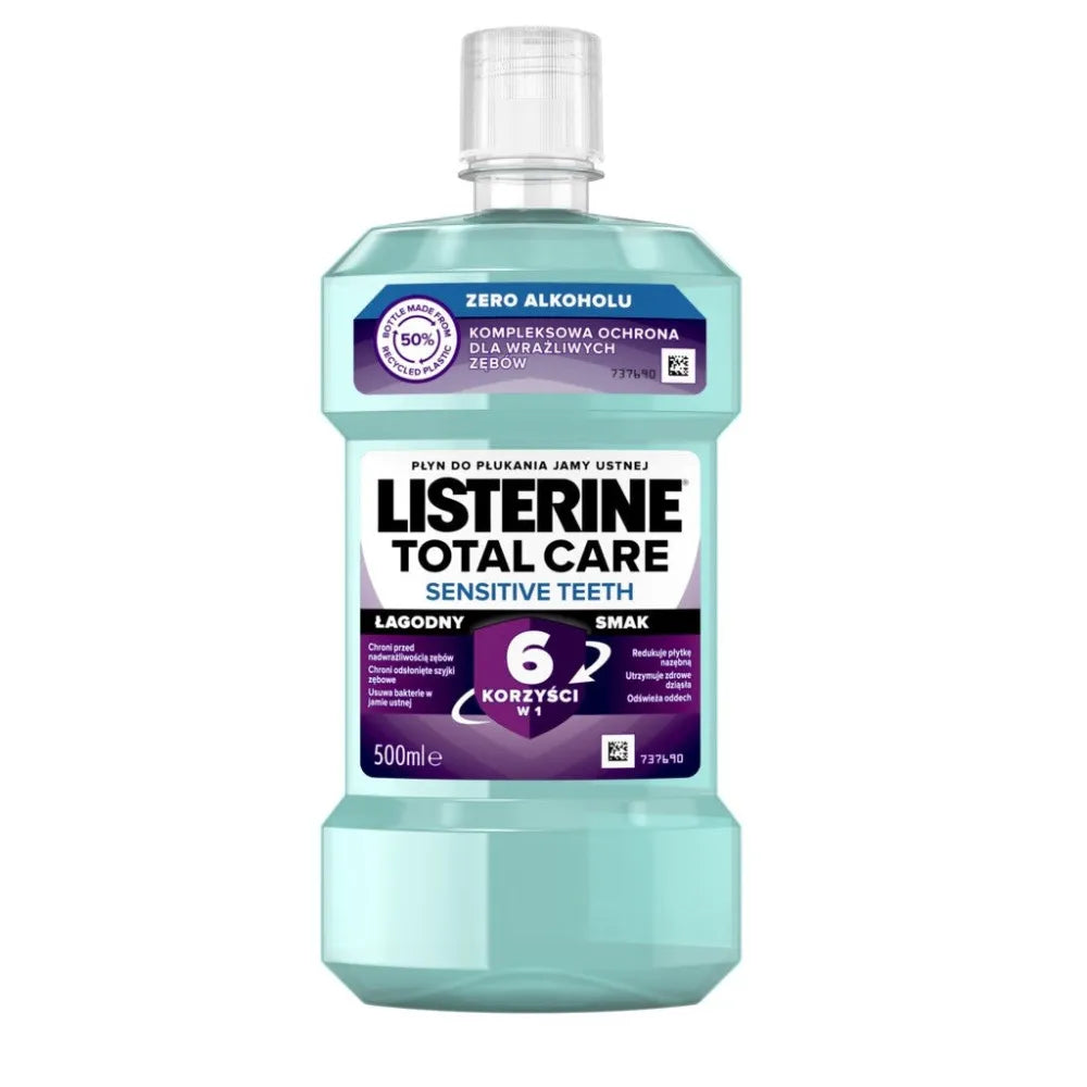 Listerine Total Care Sensitive Mouthwash 500ml jautriems dantims - Kosmetika