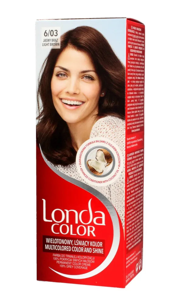 Londacolor Cream plaukų dažai Nr. 6/03 Šviesiai rudas 1 vnt. - Kosmetika