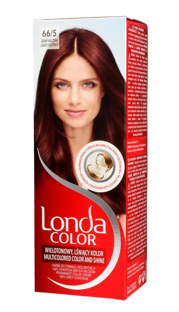 Londacolor Cream plaukų dažai Nr. 66/5 Šviesus kaštonas 1 vnt. - Kosmetika