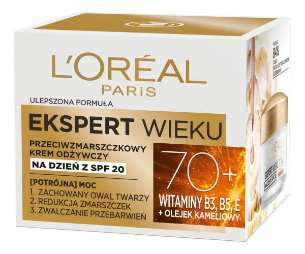 Loreal Age Expert 70+ Maitinantis Dieninis Kremas 50ml - Kosmetika