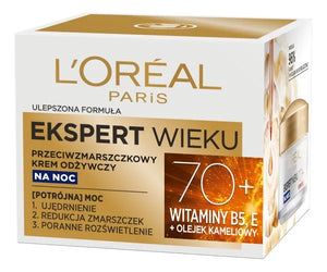 Loreal Age Expert 70+ Maitinantis Naktinis Kremas 50ml - Kosmetika