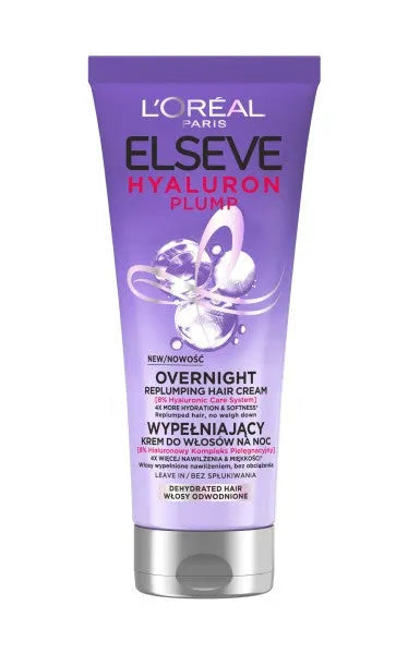 LOREAL ELSEVE Hyaluron Plump Filling Night Cream for dehydrated hair 200 ml - Kosmetika