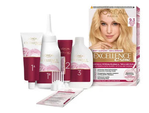 Loreal Excellence Creme Coloring Cream 9.3 Labai šviesus auksinis šviesiaplaukis - Kosmetika