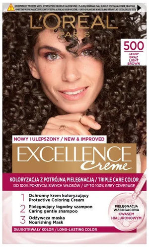LOREAL Excellence Creme Plaukų dažai 5 Šviesiai rudas - Kosmetika