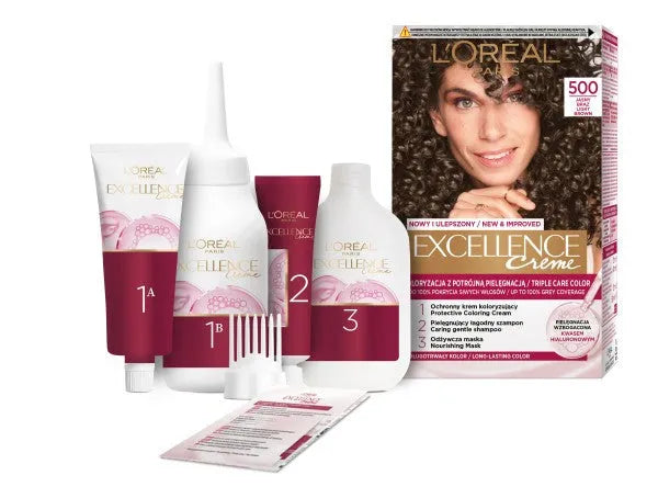 LOREAL Excellence Creme Plaukų dažai 5 Šviesiai rudas - Kosmetika