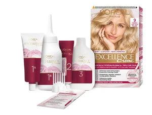 LOREAL Excellence Creme Plaukų dažai 9 Labai šviesus šviesiaplaukis - Kosmetika
