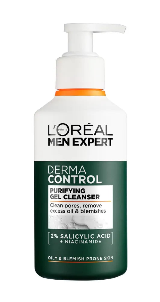 LOREAL Men Expert Derma Control Purifying Facial Cleansing Gel 260 ml - Kosmetika