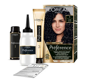 LOREAL Preference Plaukų dažai 1 - Juodas 1op. - Kosmetika
