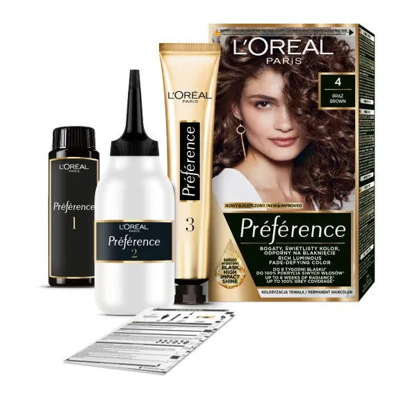 Loreal Preference Recital Plaukų spalva 4 ruda - Kosmetika