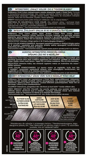 Loreal Preference Vivid Colors Plaukų dažai Nr. 9.112 Dūminė pilka (Camden Town) 1op. - Kosmetika
