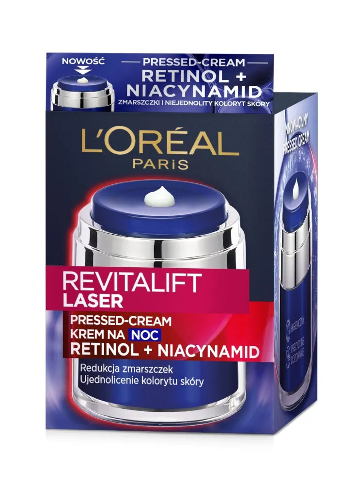 Loreal REVITALIFT LASER Naktinis kremas raukšlių mažinimui 50ml - Kosmetika