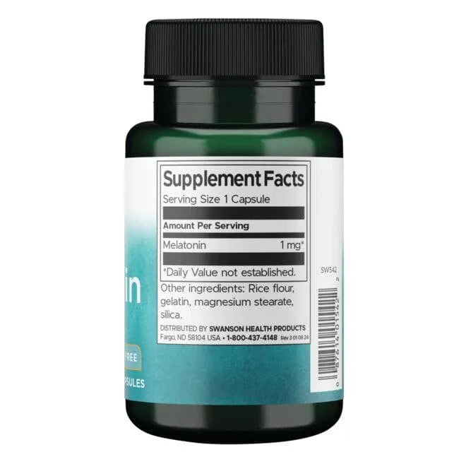 Low Dose Melatonin - 1 mg - N120 - Melatoninas - Swanson - Papildai