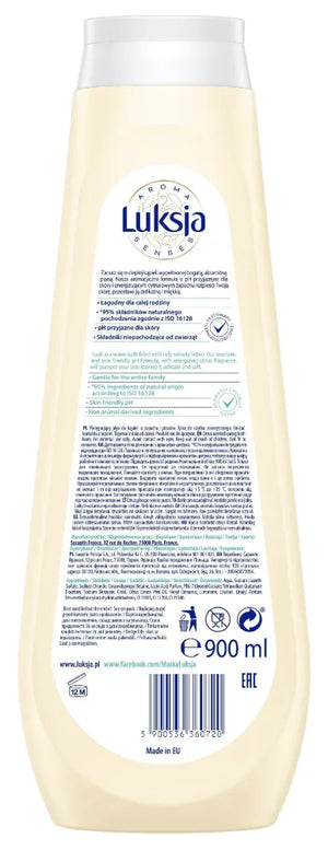 LUKSJA Aroma Senses Purely Energizing Nourishing bath liquid with citrus scent 900 ml - Kosmetika