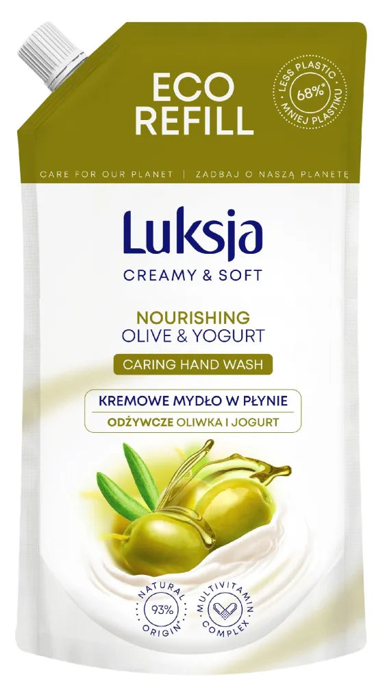 Luksja Creamy & Soft Maistingas Kremas Skystas Muilas su Alyvuogėmis ir Jogurtu 400ml - atsargos - Kosmetika