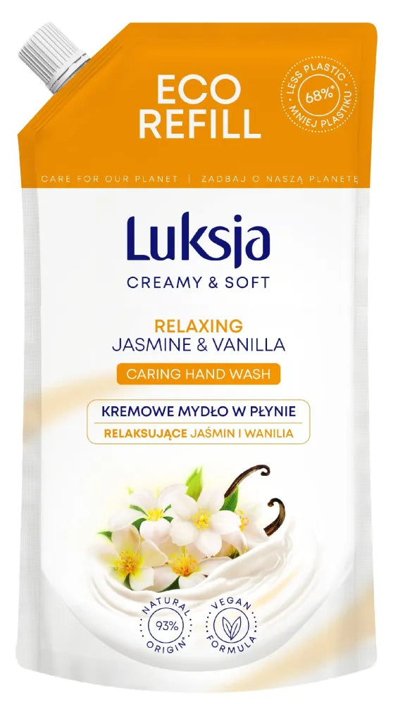 Luksja Creamy & Soft Relaxing Kreminis Skystas Muilas Jazminų ir Vanilės 400ml - atsargos - Kosmetika