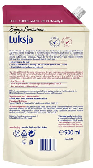 LUKSJA Liquid Soap Spicy Cookie - refill 900 ml - Kosmetika