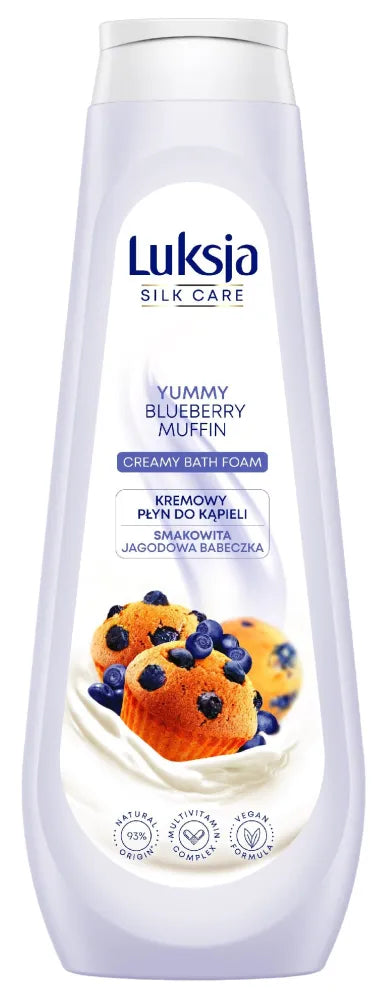 Luksja Silk Care Creamy Bath Liquid - Skani uogų keksiukų 900ml - Kosmetika