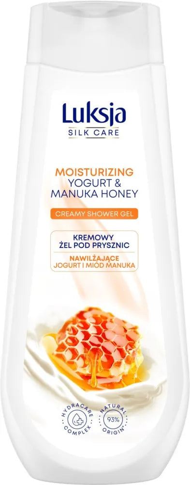 Luksja Silk Care drėkinamasis kreminis dušo gelis - jogurtas ir Manuka medus 500ml - Kosmetika