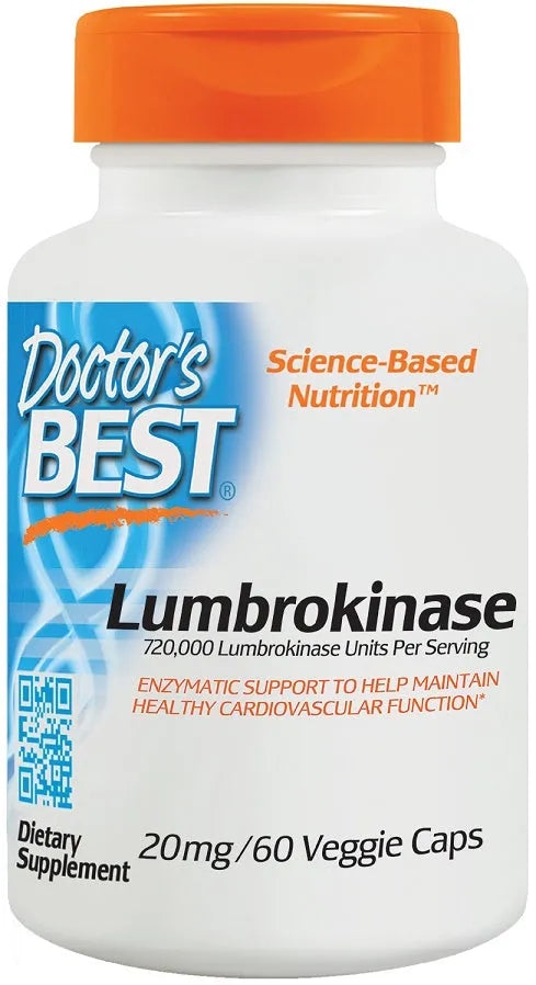 Lumbrokinase 20mg - 60 vcaps - Doctor’s Best - Papildai