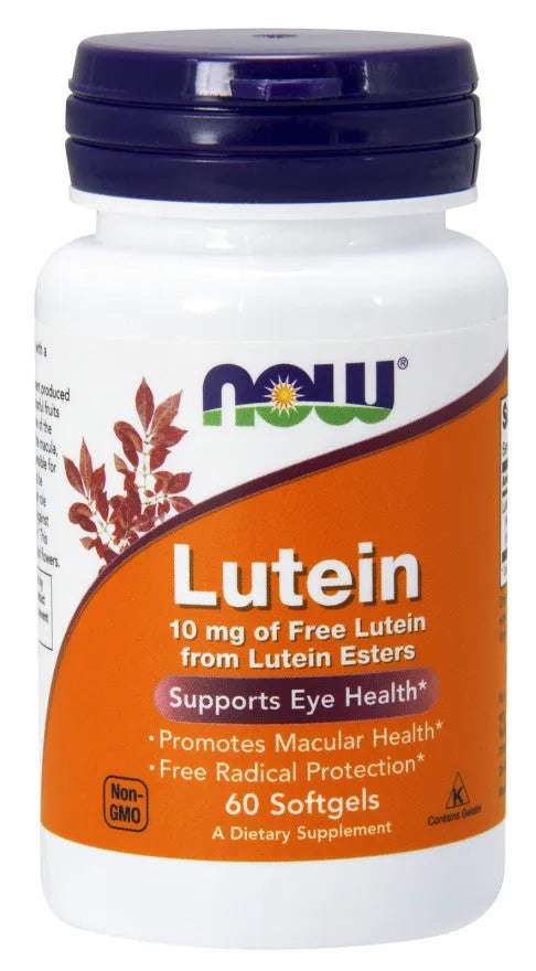 Lutein 10mg - 60 softgels - NOW Foods - Papildai