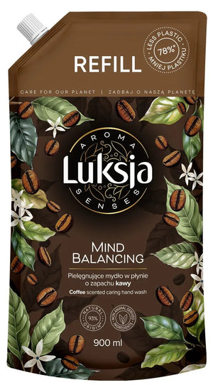 LUXIA Aroma Senses Mind Balancing Nourishing Liquid Soap with Coffee Scent - Stock 900ml - Higiena
