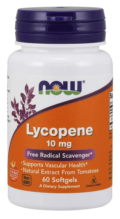 Lycopene 10mg - 60 softgels - NOW Foods - Papildai