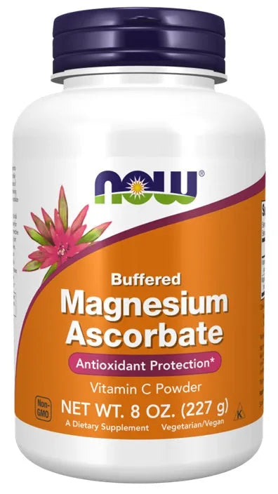Magnesium Ascorbate Buffered Powder - 227g - NOW Foods - Papildai